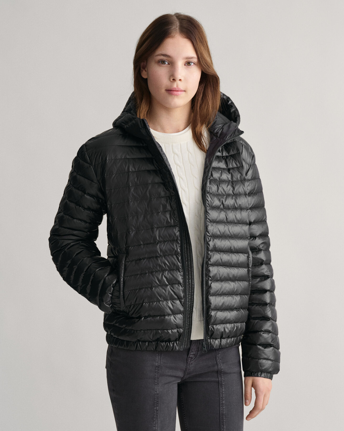 Teens Shiny Lightweight Padded Down Jacket