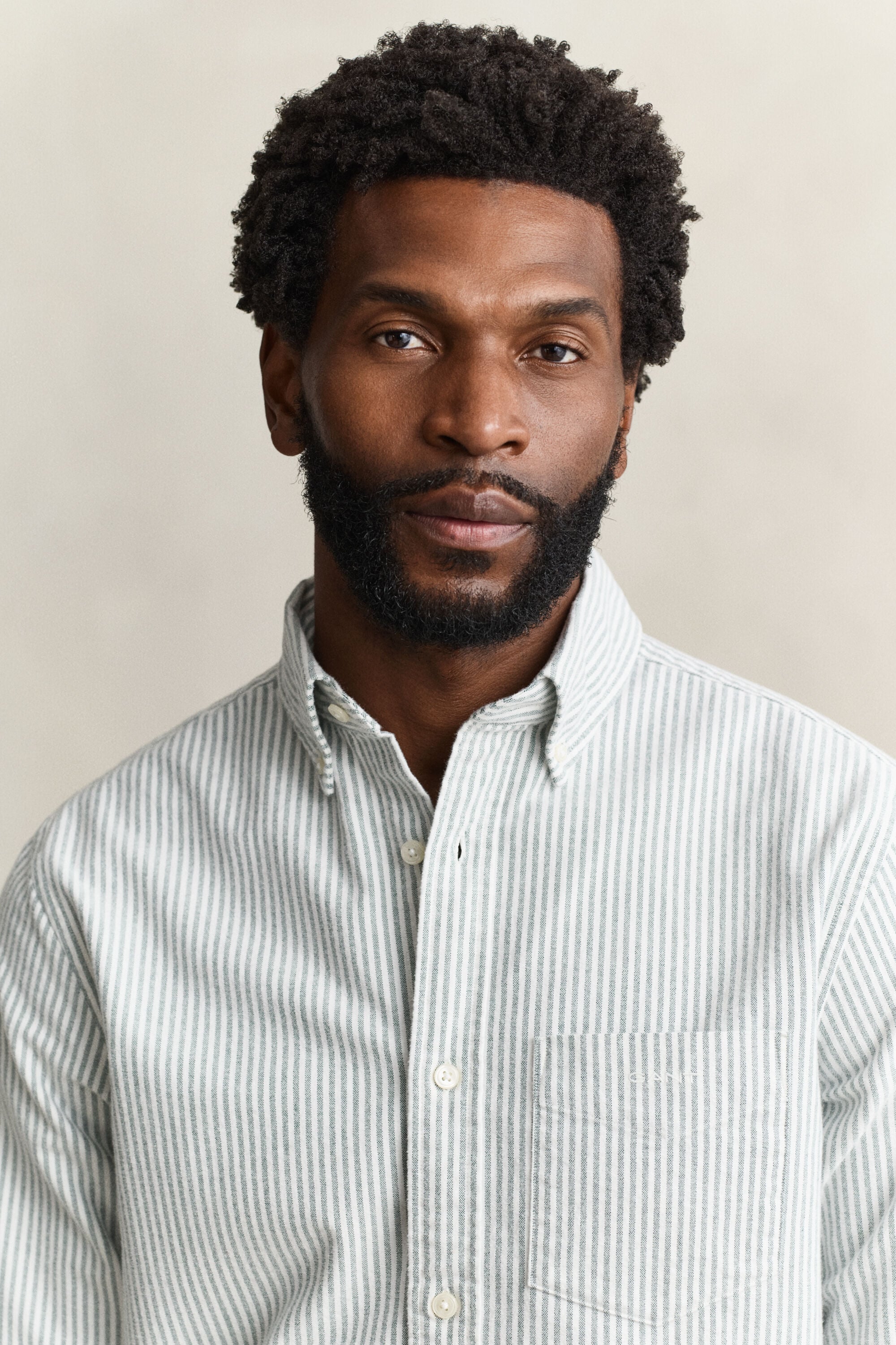 Striped Brushed Oxford Shirt