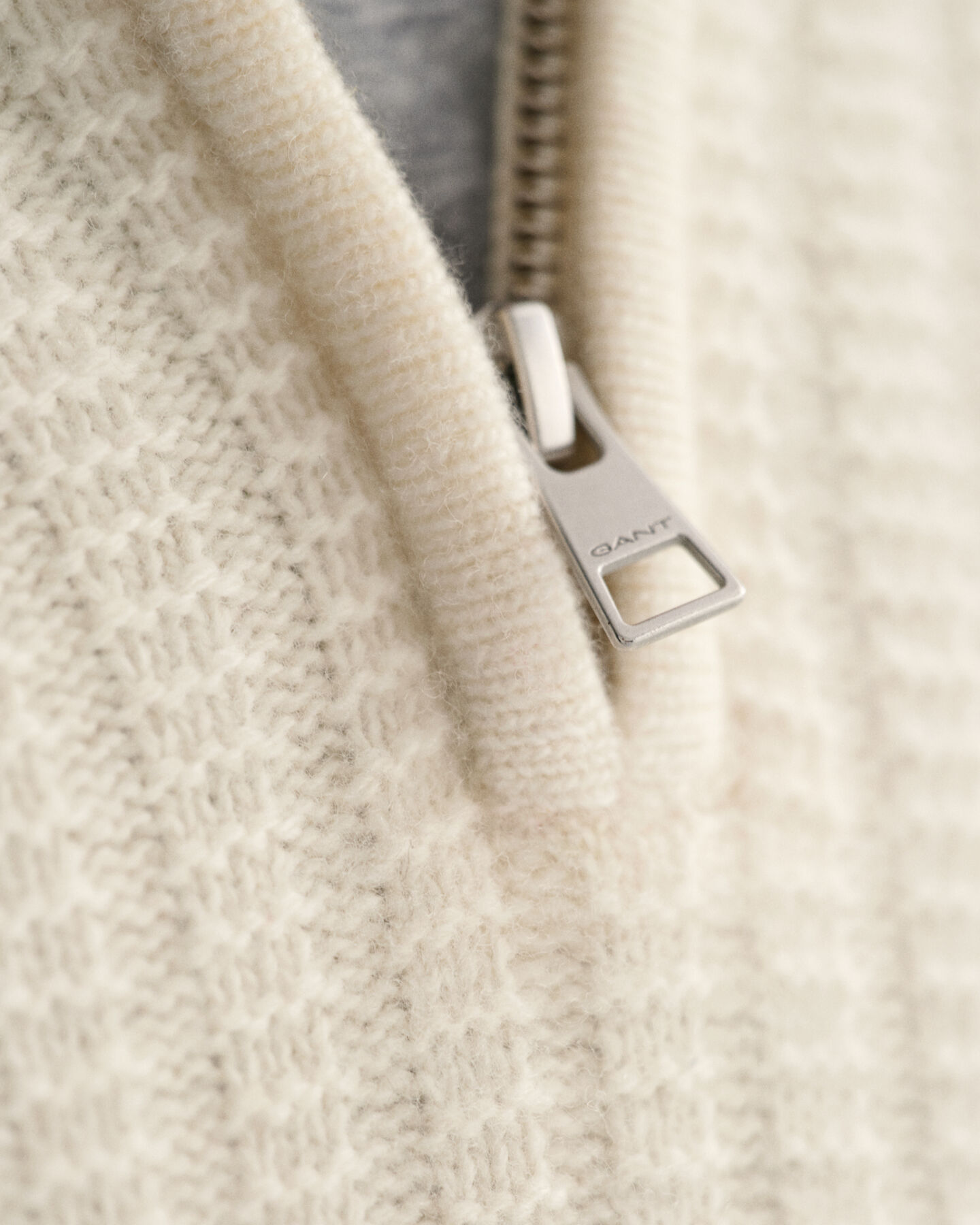 Casa Moda - Half Zip Textured Knit Sweater - 100% Cotton - 413710500 - 