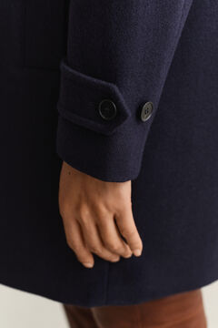 Wool Blend Car Coat — EVENING BLUE 5