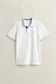 Contrast Piqué Polo Shirt — EGGSHELL 1