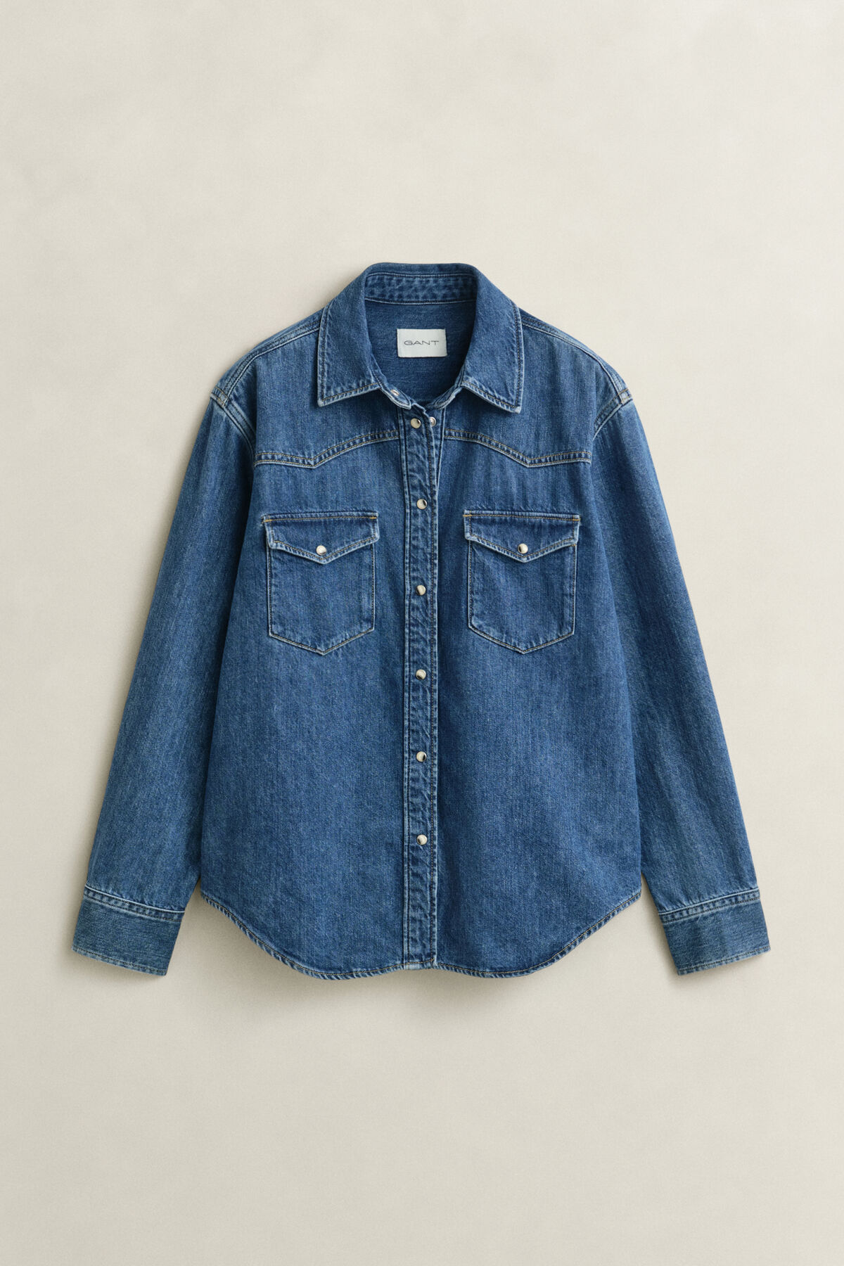 Denim Ranger Shirt — MID BLUE WORN IN