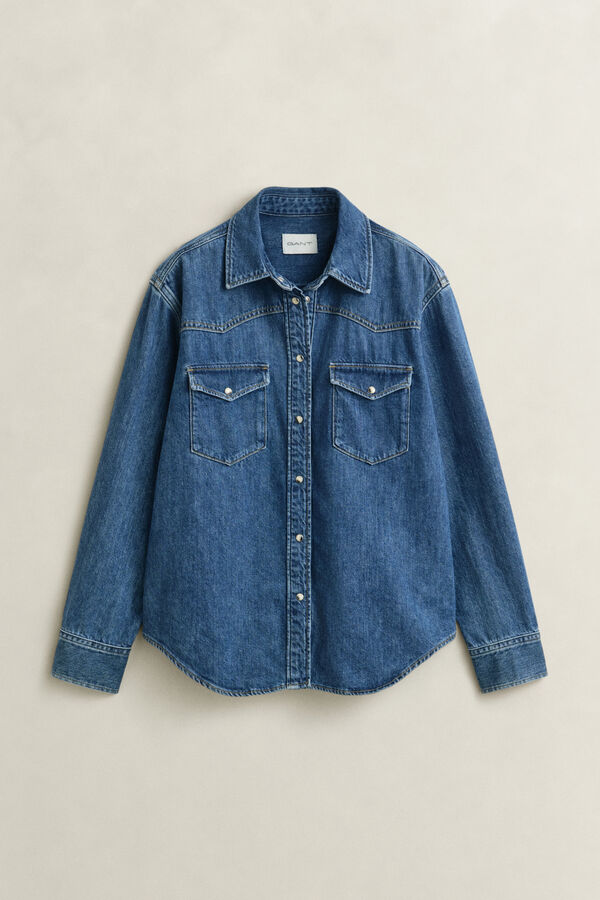 Denim Ranger Shirt — MID BLUE WORN IN
