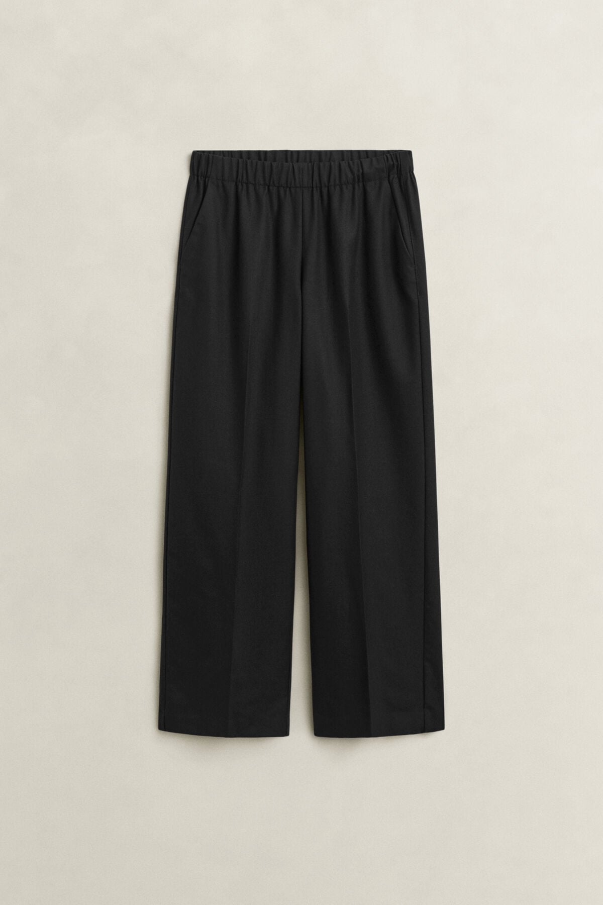 Wool Blend Pants — BLACK
