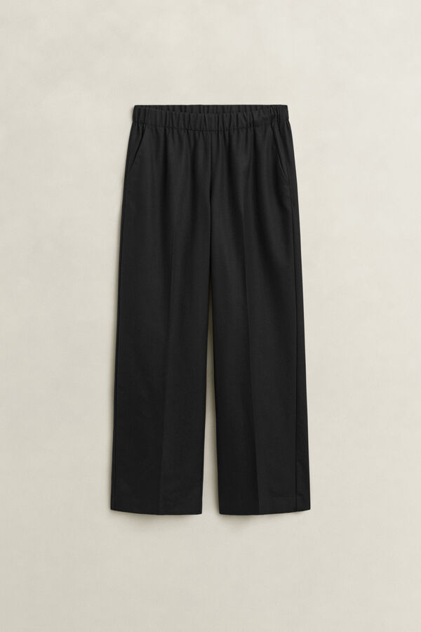 Wool Blend Pants — BLACK
