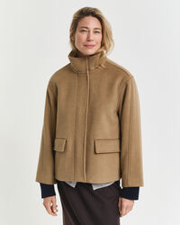Short Wool Zip Jacket
