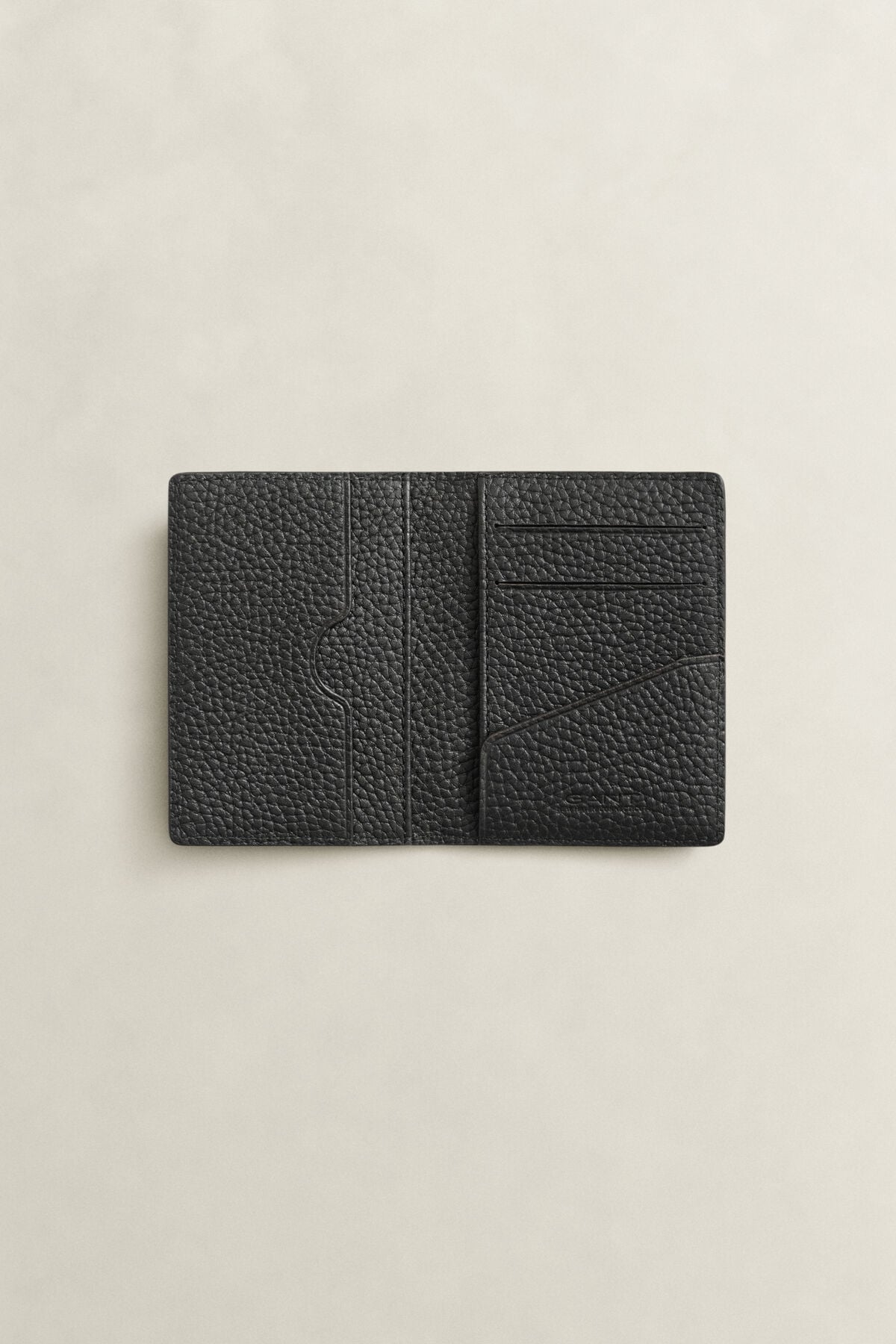 Leather Bifold Card Holder — BLACK