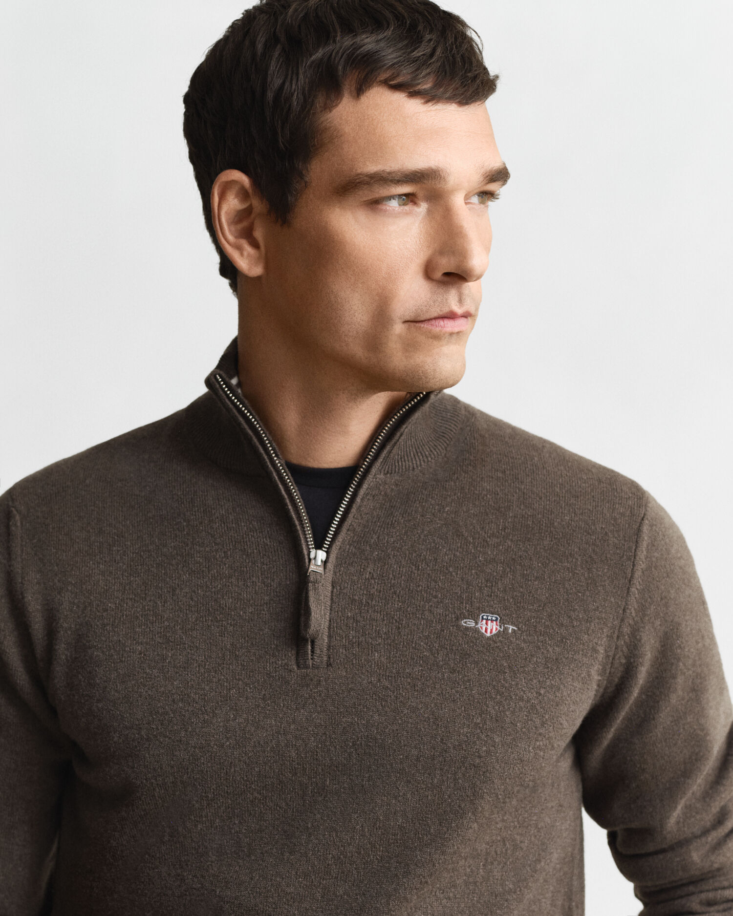 Superfine Lambswool Half-Zip Sweater
