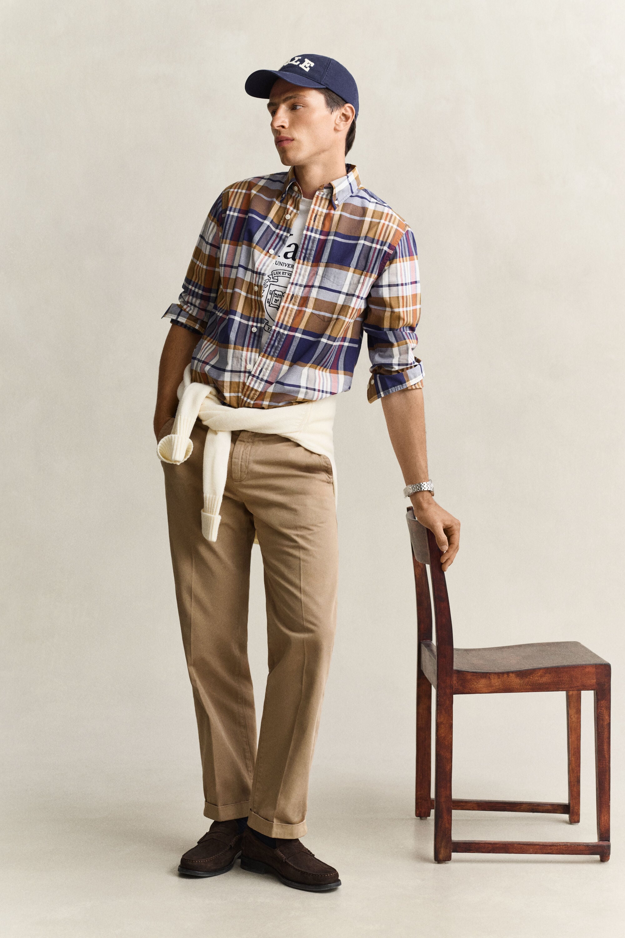 Gant x Yale Checked Poplin Shirt