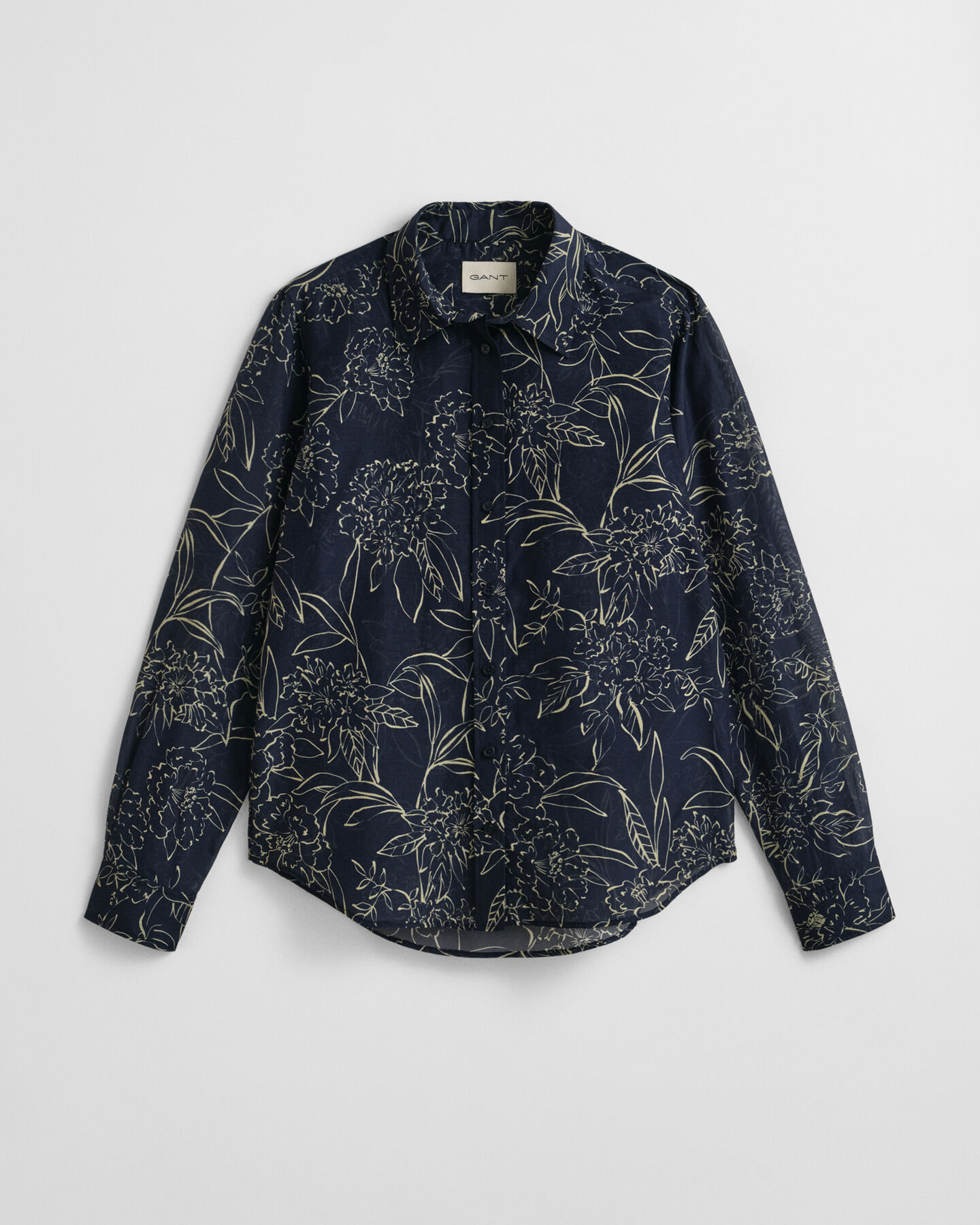 Regular Fit Floral Print Cotton Silk Shirt