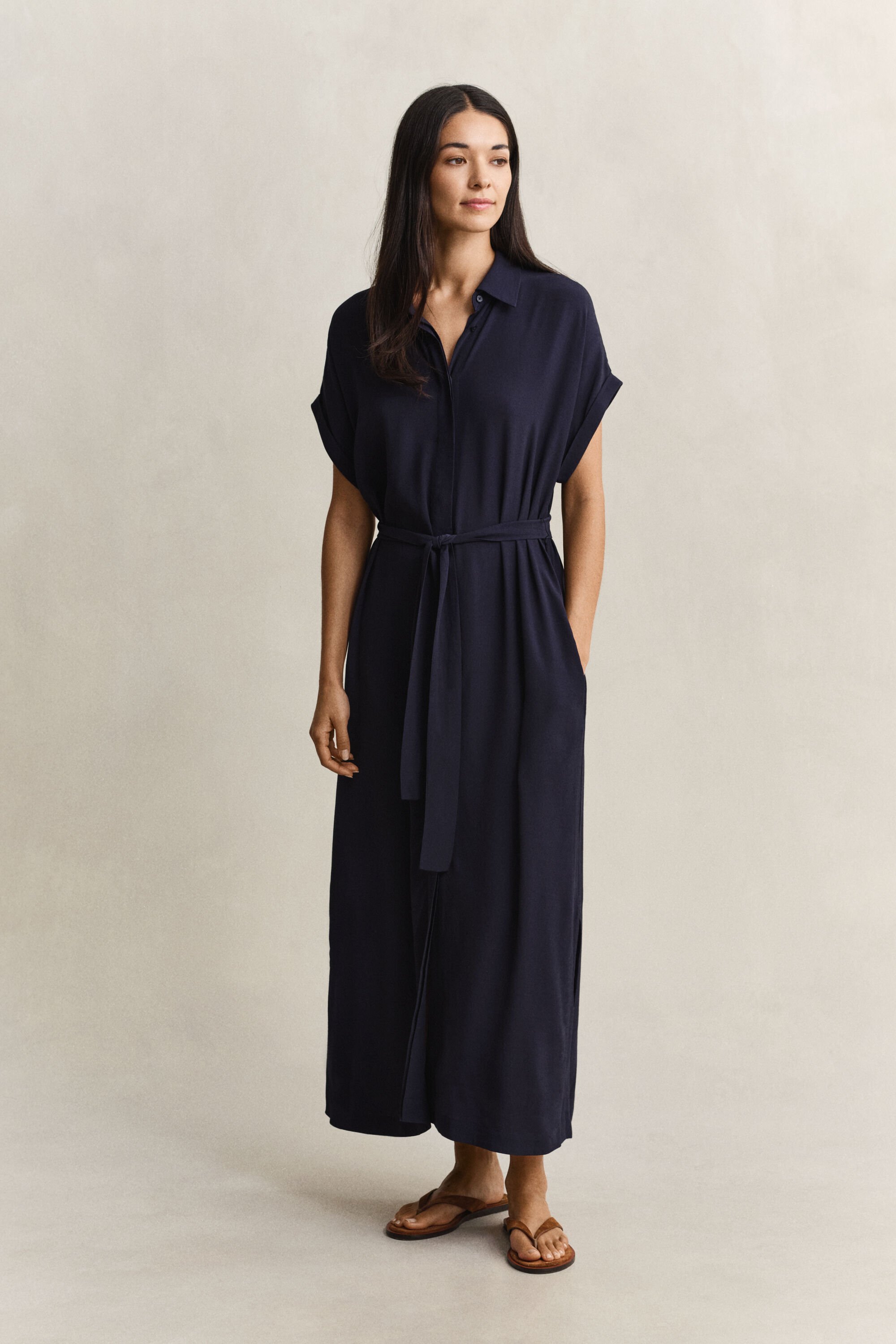 Cap Sleeve Shirt Dress