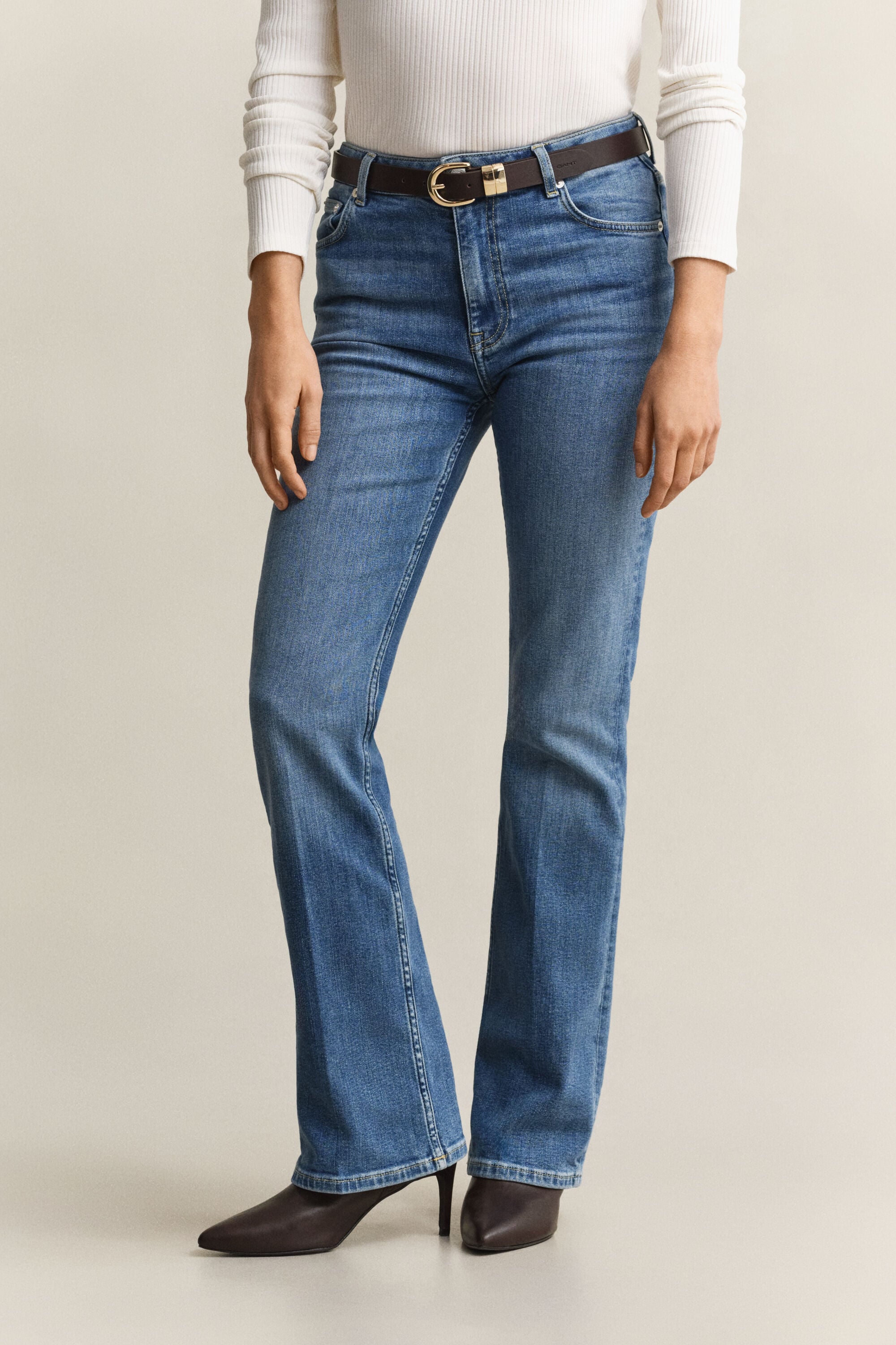Slim Flared Stretch Jeans