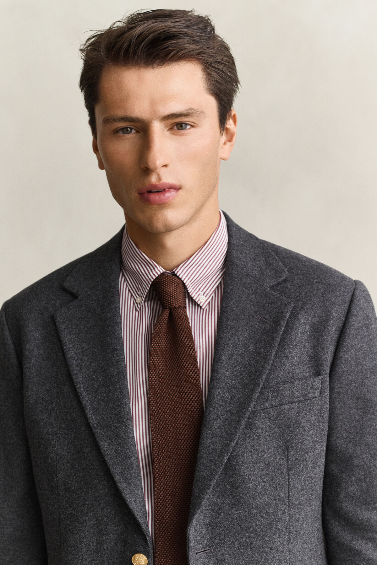 Classic Flannel Wool Club Blazer — DUSKY ANTHRACITE