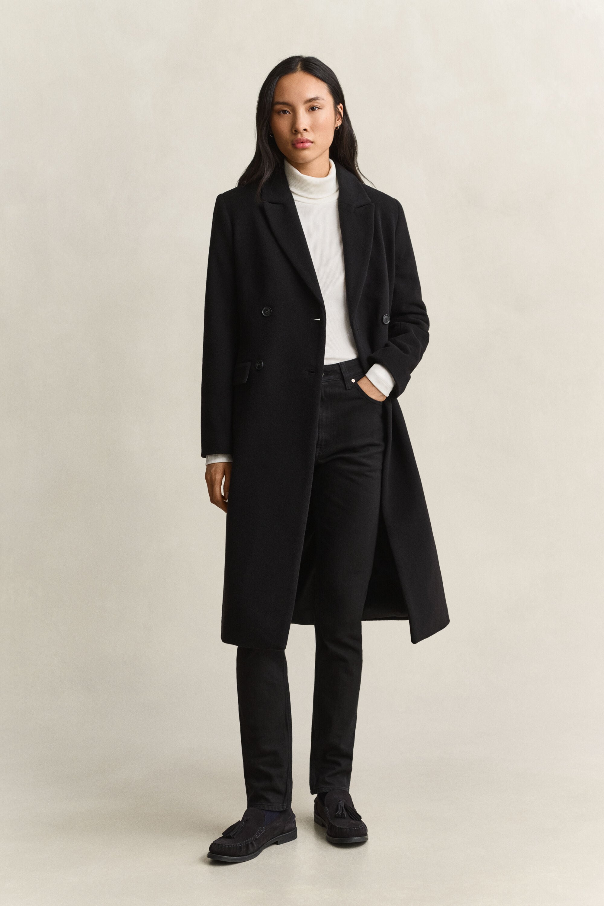 Ribbed Turtleneck Top