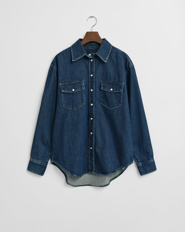 Relaxed Fit Pocket Denim Shirt