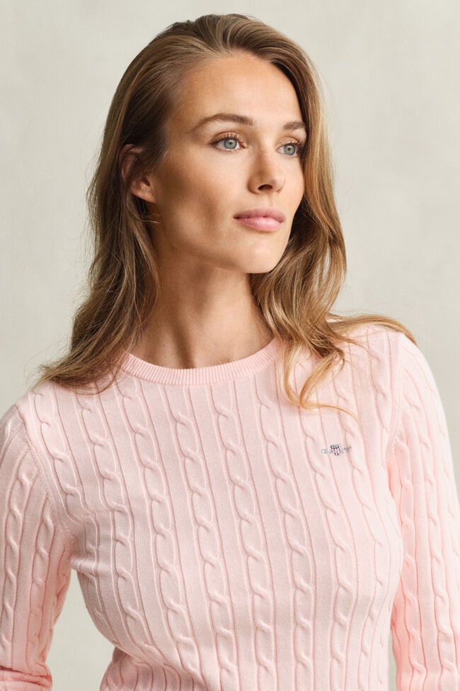 Cable Knit Crew Neck Sweater