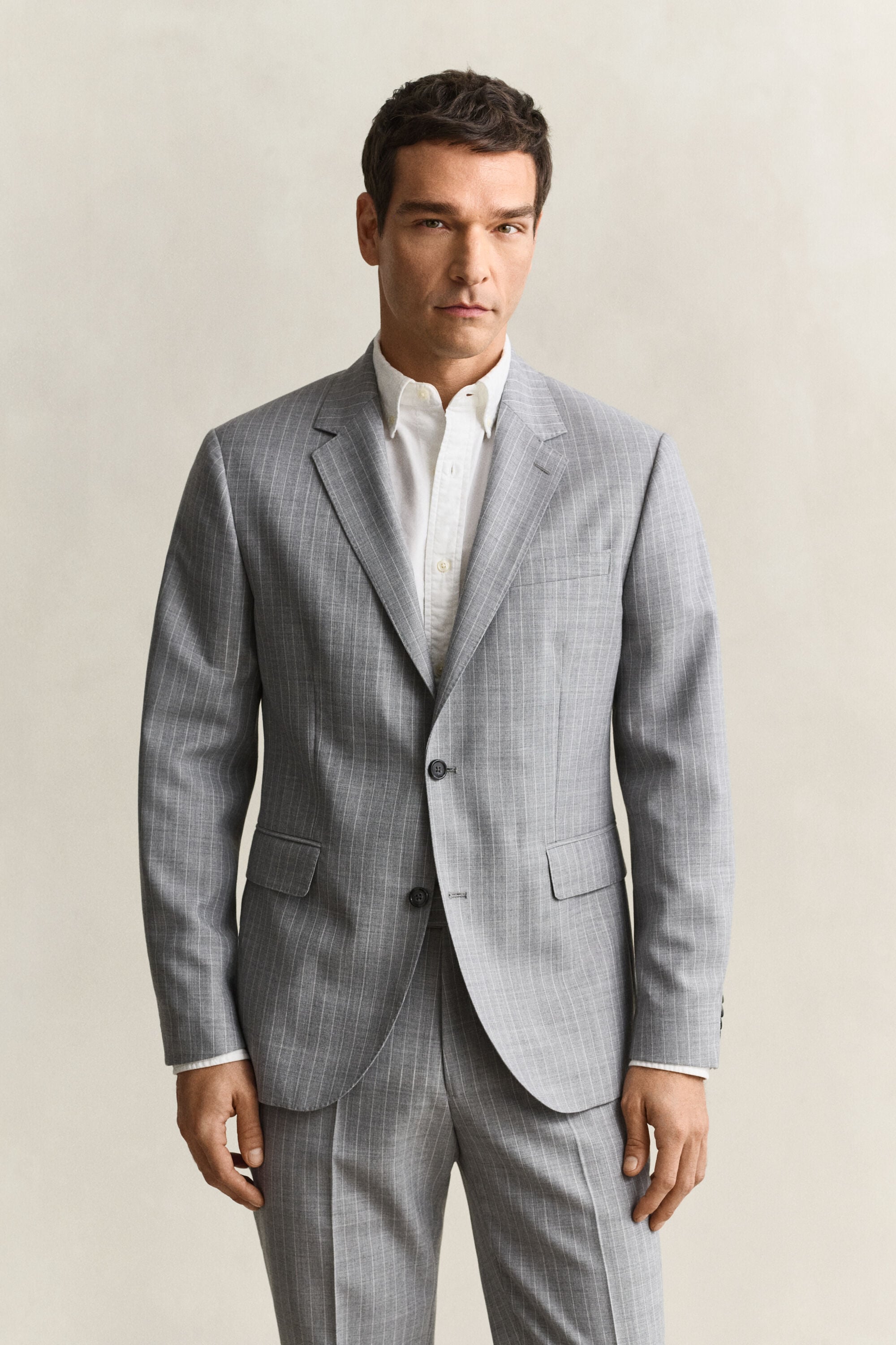 Pinstriped Suit Jacket