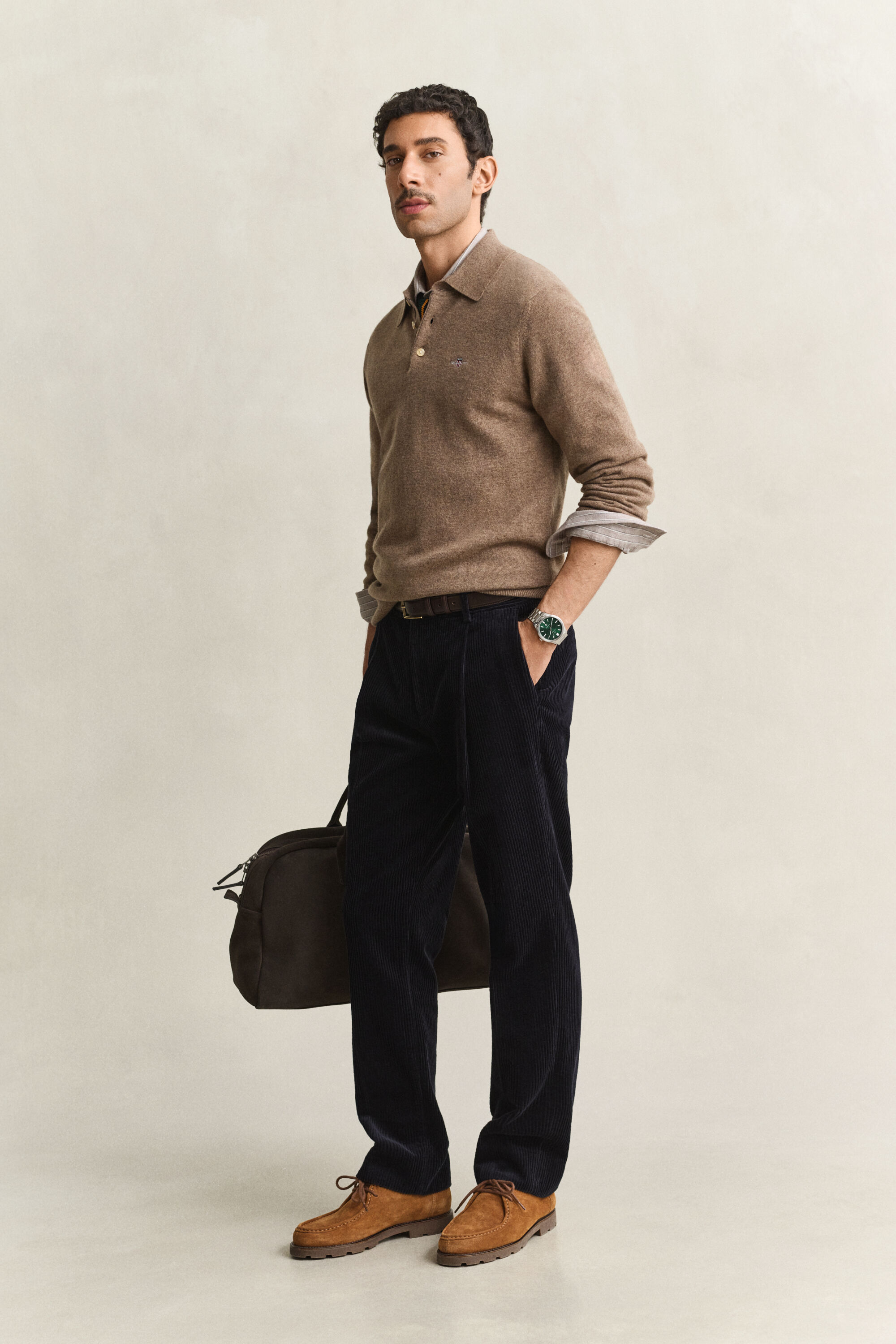 Superfine Lambswool Polo Sweater