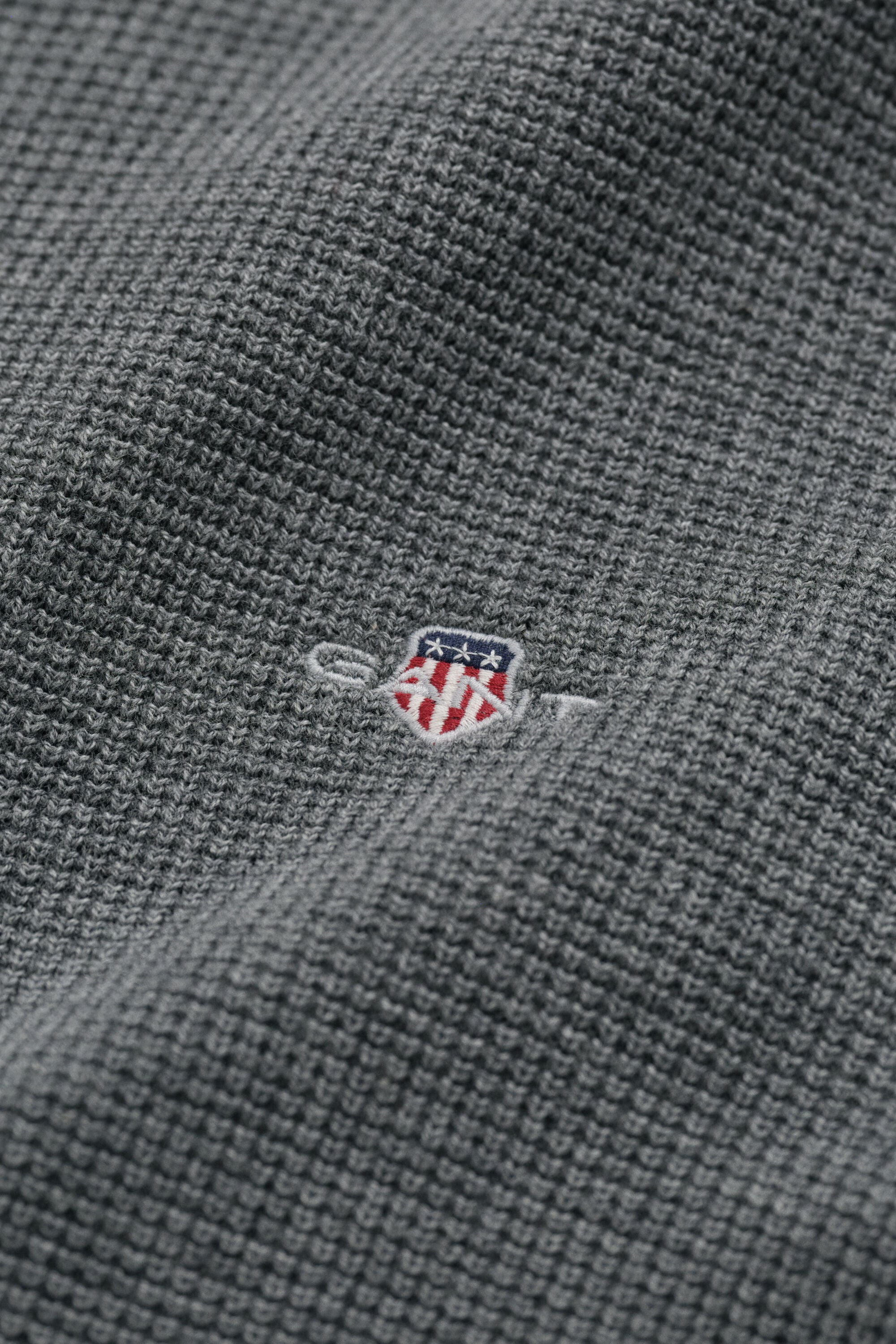 Textured Cotton Half-Zip Sweater