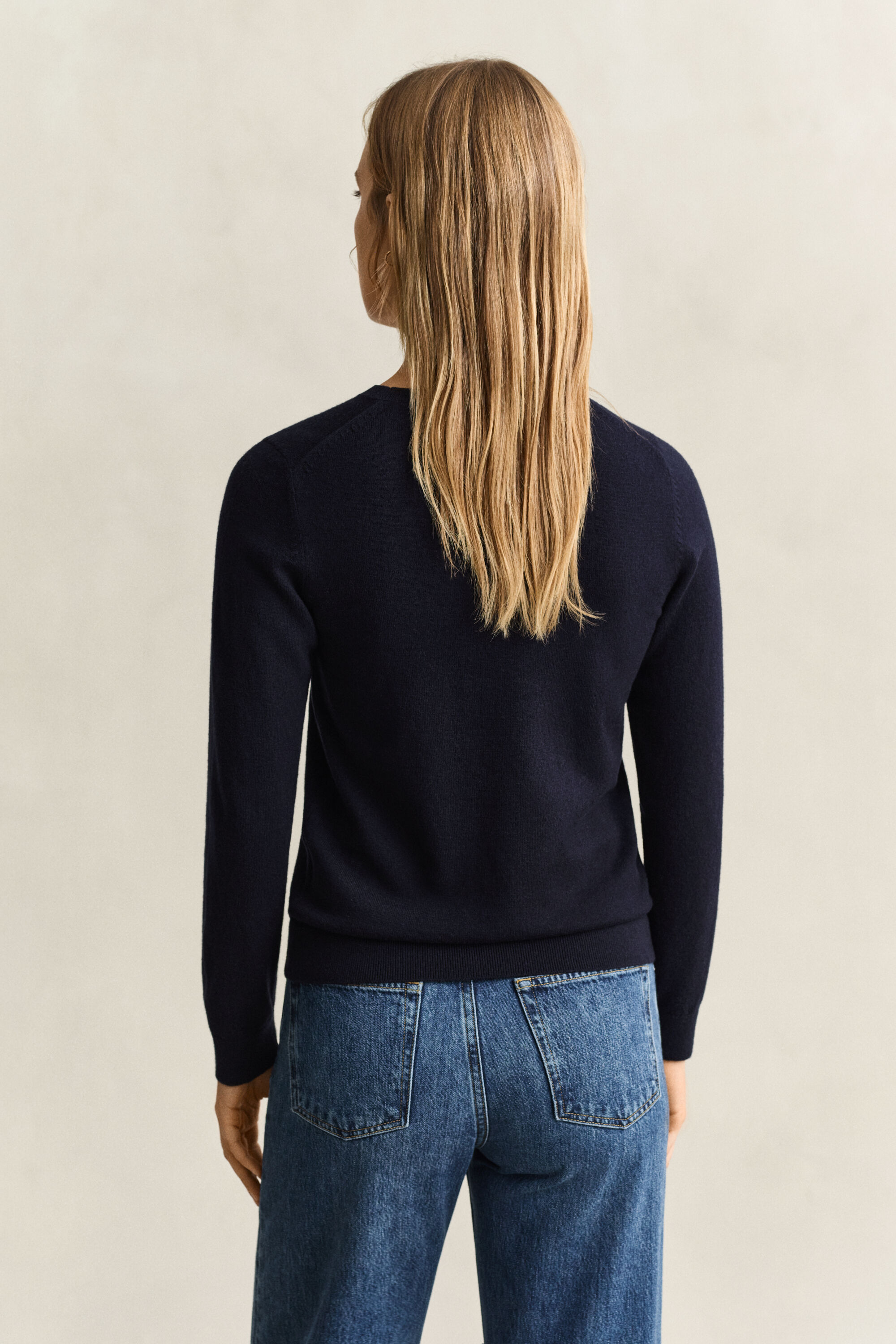 Wool Cotton Crew Neck Sweater