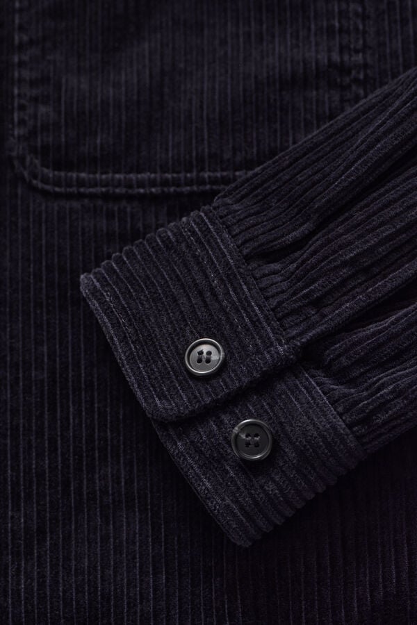 Corduroy Overshirt — EVENING BLUE
