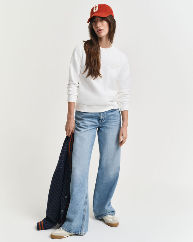 Tonal Shield Crew Neck Sweatshirt