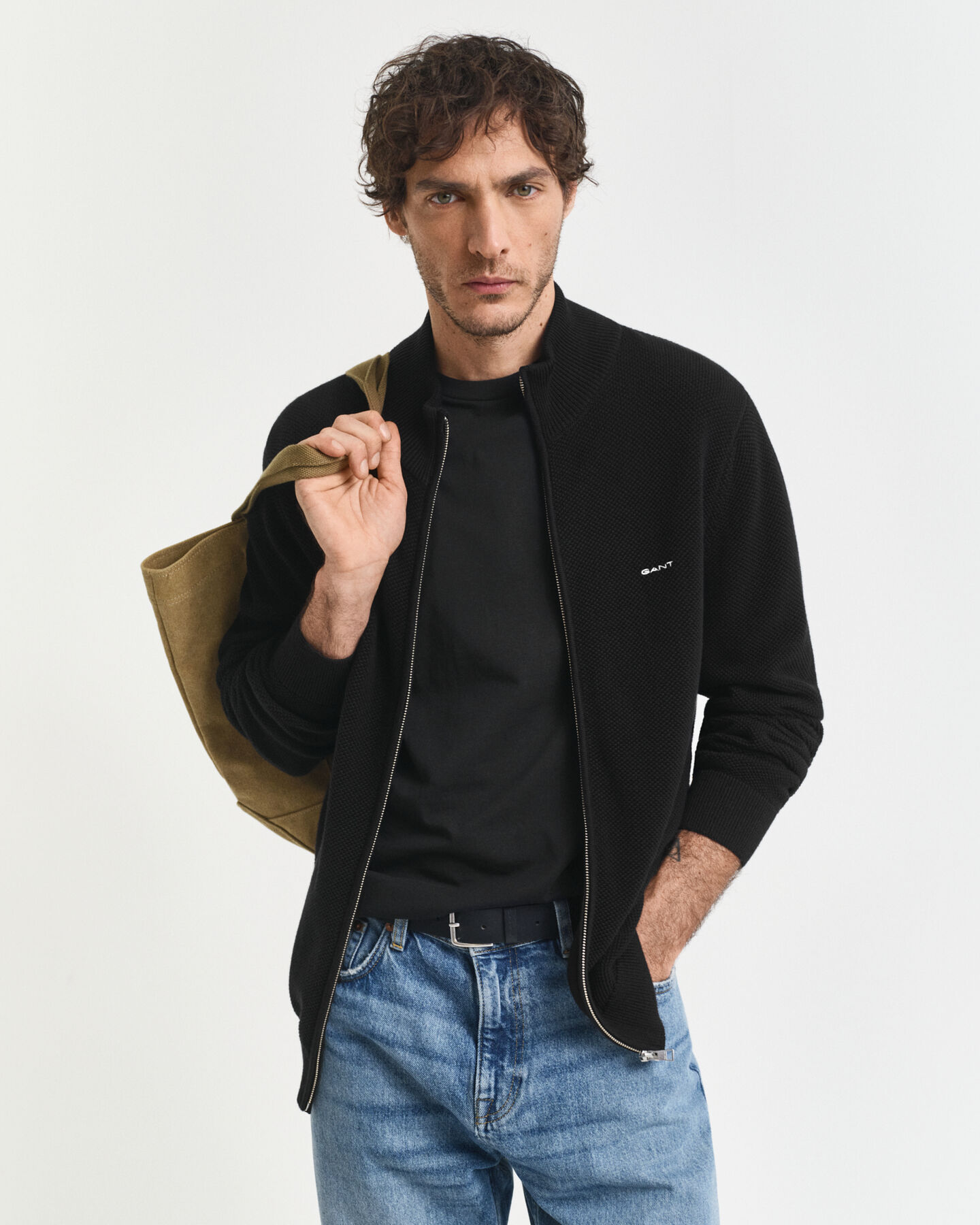 Cardigan GANT Uomo In Cotone - Maglione Con Cerniera, Comodo E Casual - Foto 11