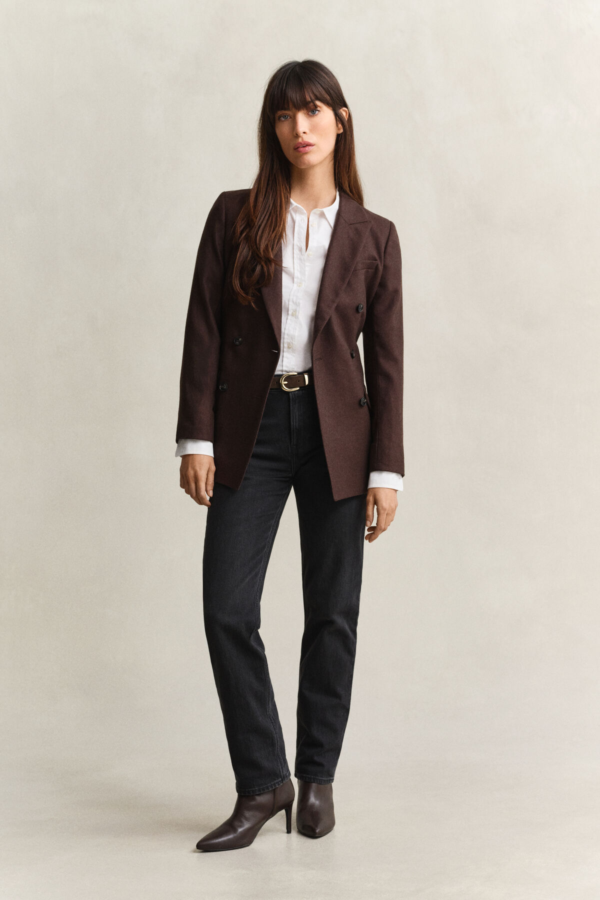Classic Slim Stretch Oxford Shirt — WHITE
