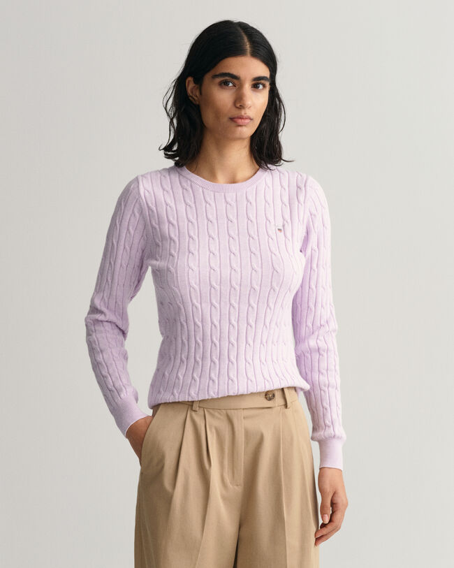 Lilac Cable Knit Top