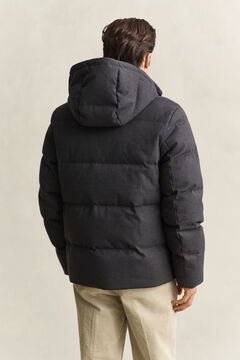 Flannel Down Jacket — BLACK GREY 2