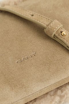 Shearling Clutch — CARAMEL BROWN 4