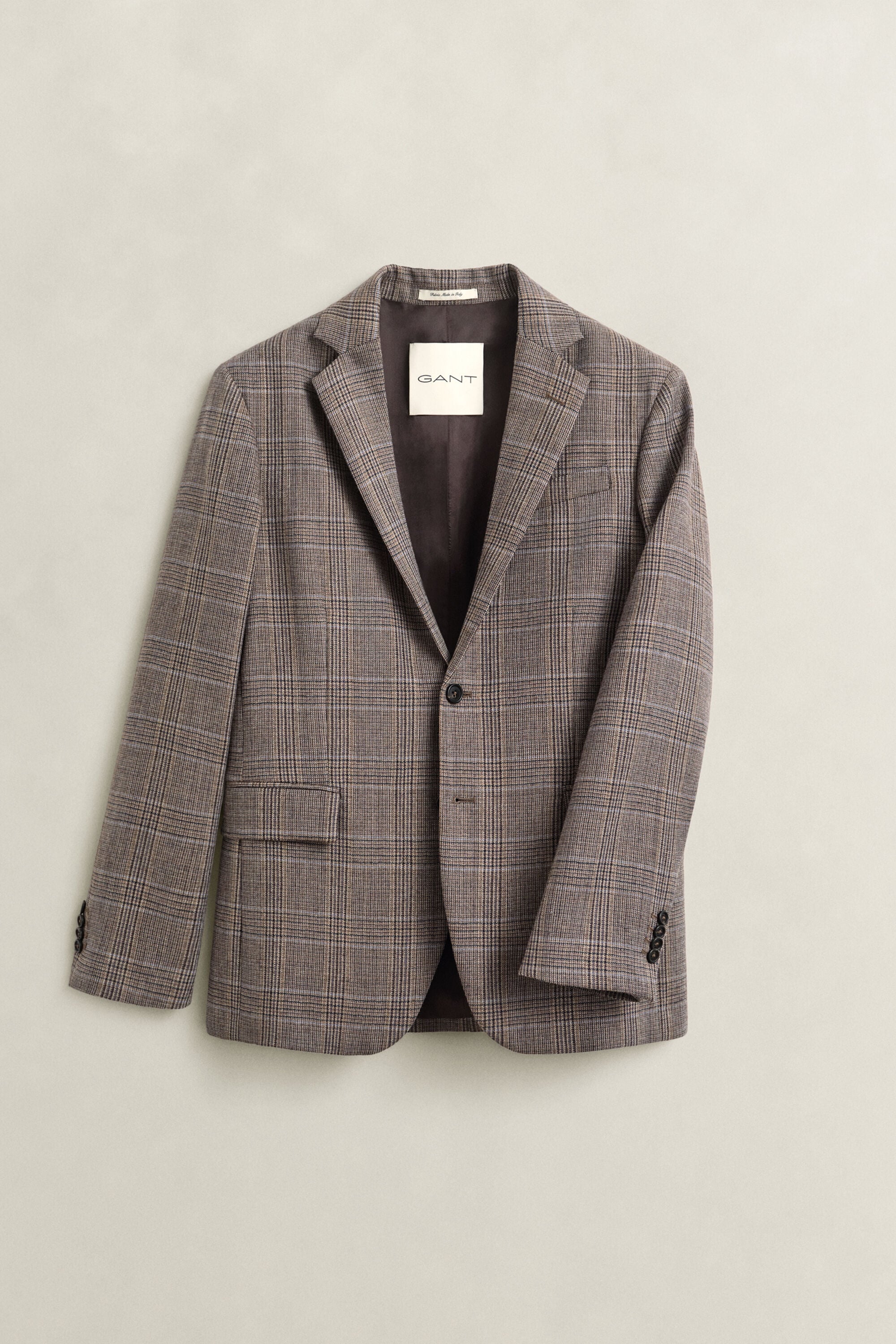 Checked Wool Suit Jacket