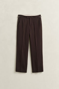 Wool Suit Pants — SHADOW BROWN 1
