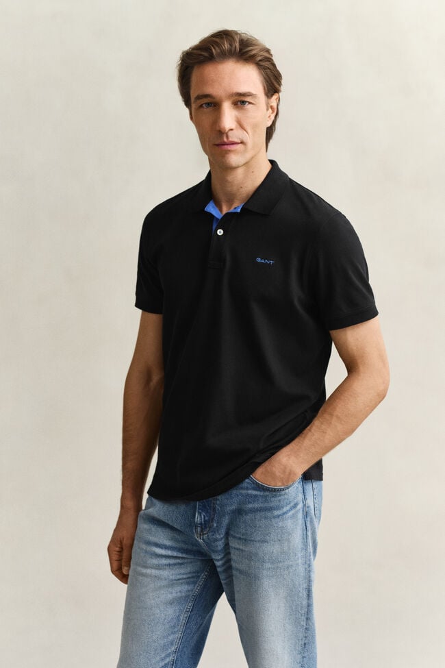 Contrast Piqu&eacute; Polo Shirt