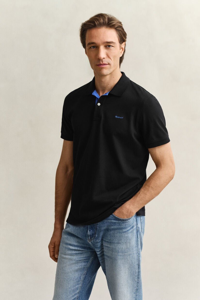 Contrast Piqu&eacute; Polo Shirt