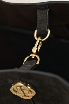 Suede Tote Bag — DEEP BROWN 3