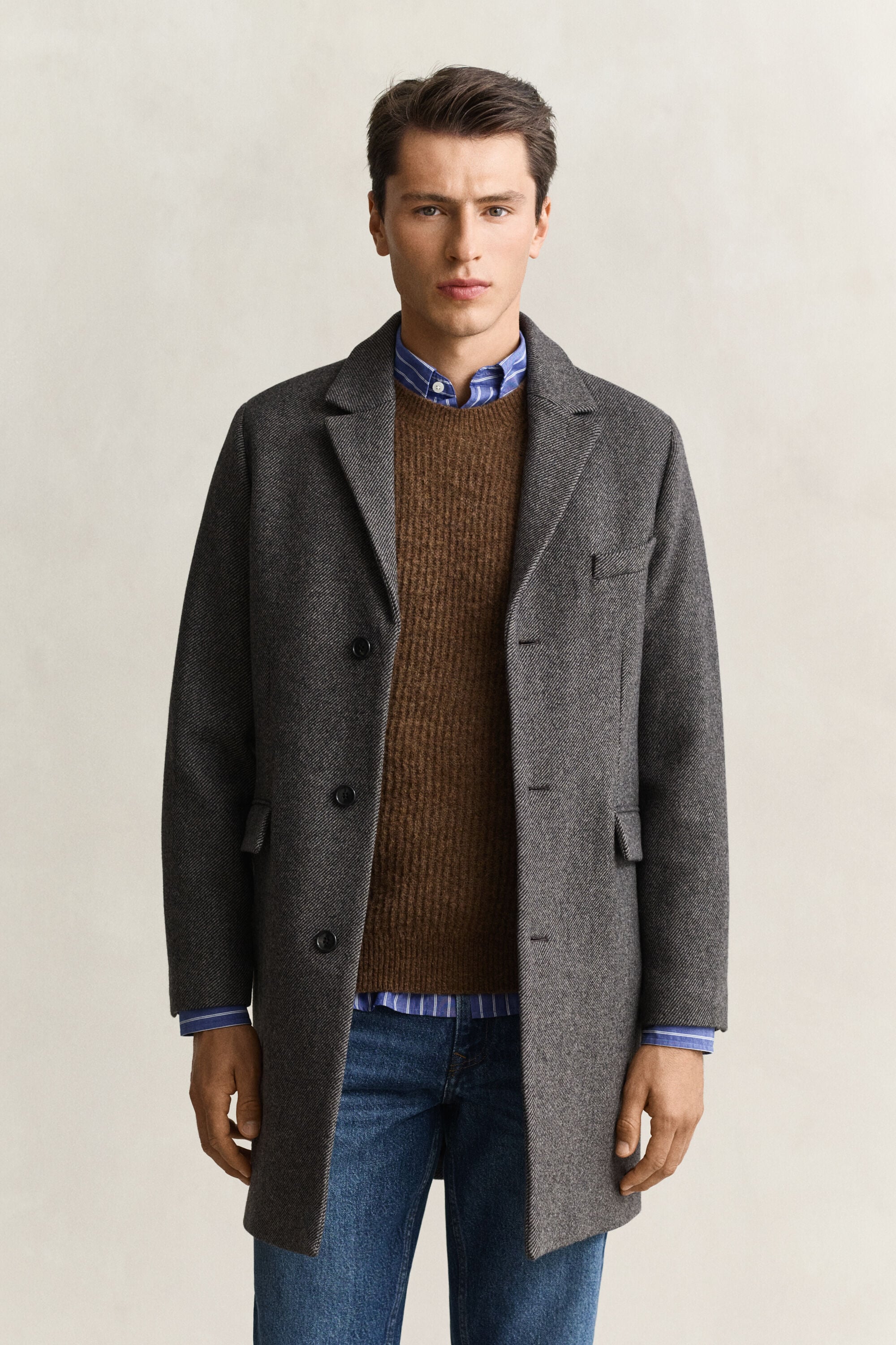Two-Toned Wool Coat