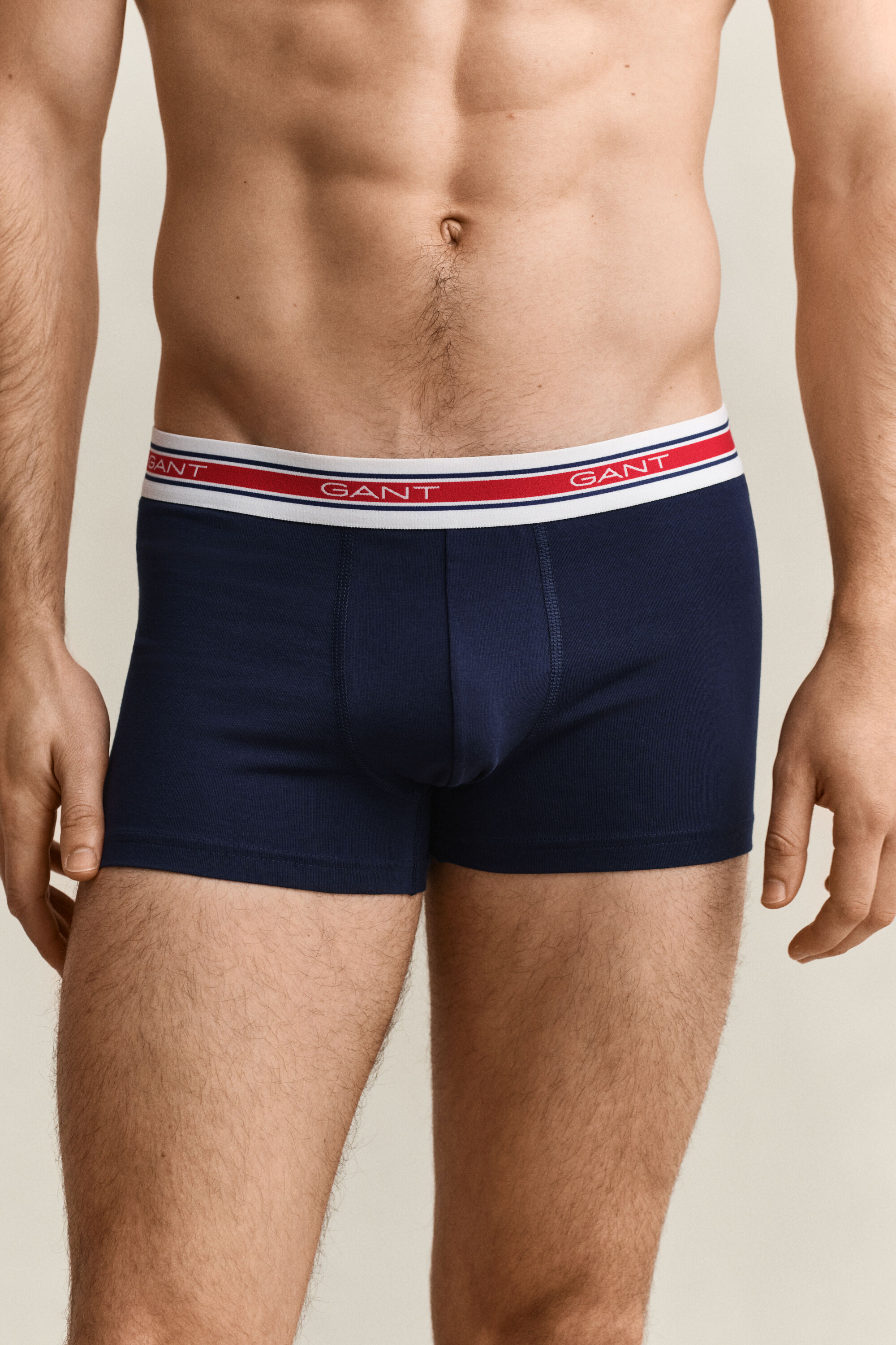 3-Pack Striped Waistband Trunks