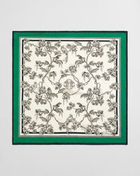 Tree Print Silk Scarf