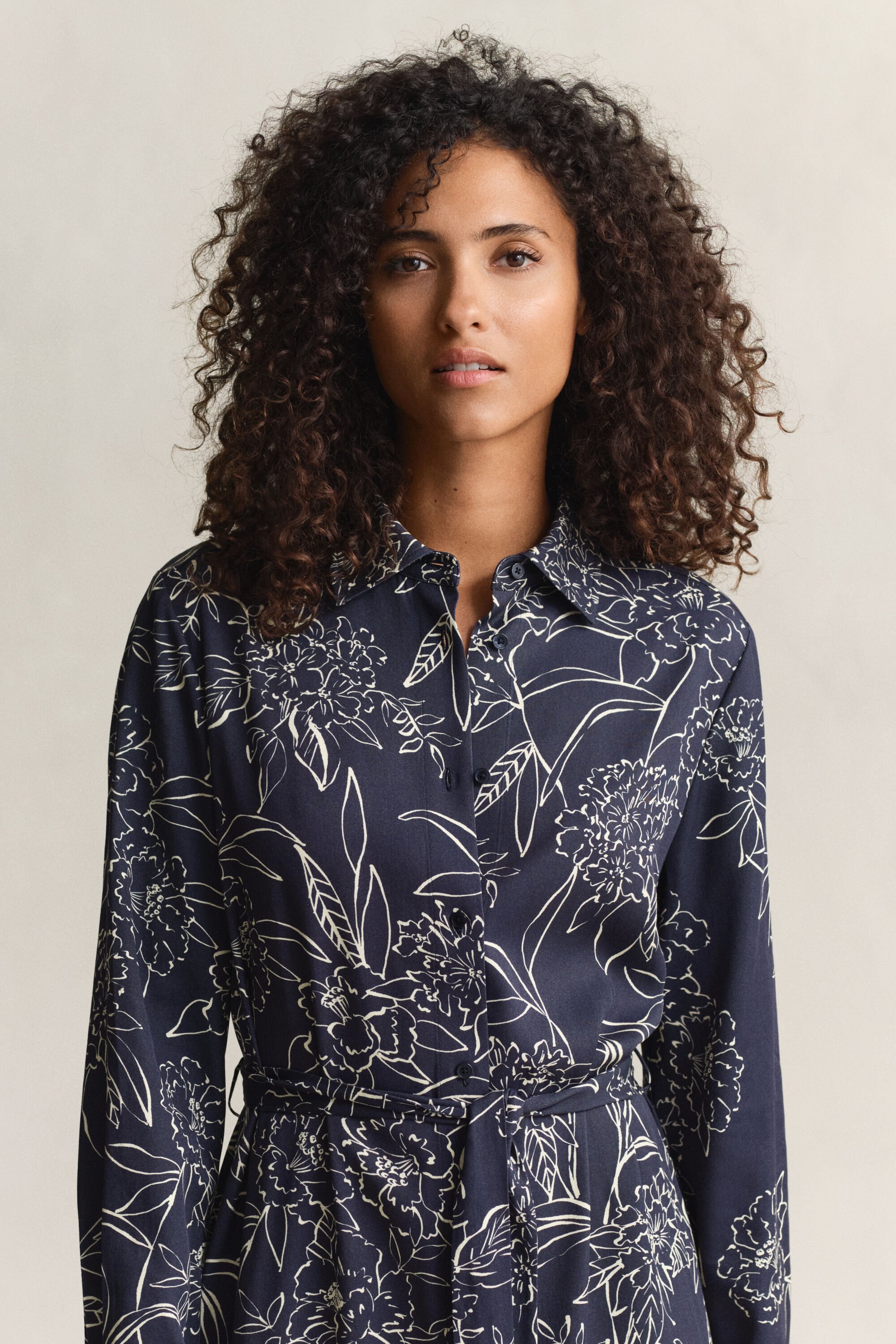 Floral Print Shirt Dress