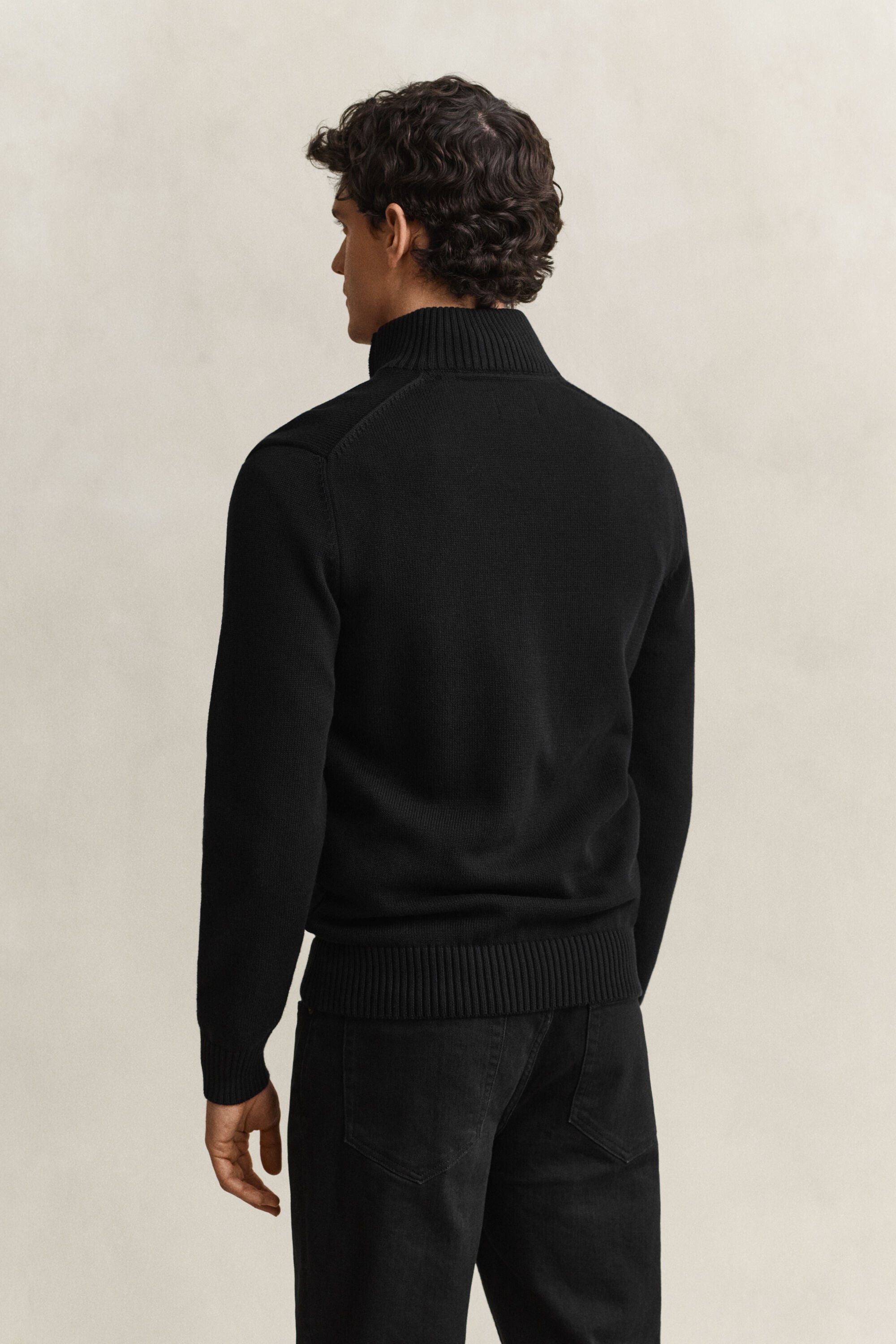 Casual Cotton Half-Zip Sweater