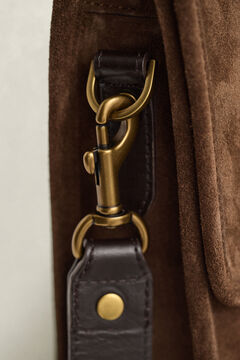 Suede Shoulder Bag — SOIL BROWN 4