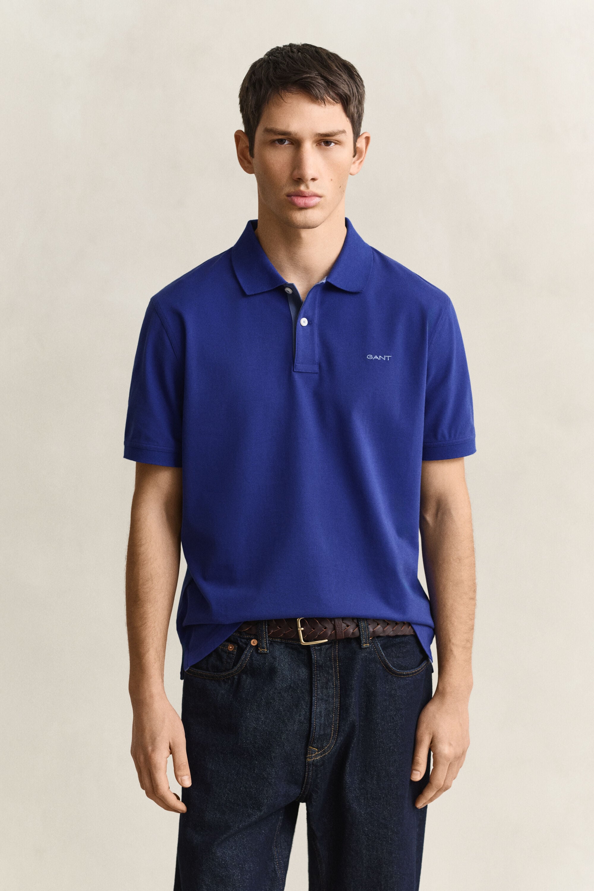 Contrast Piqué Polo Shirt