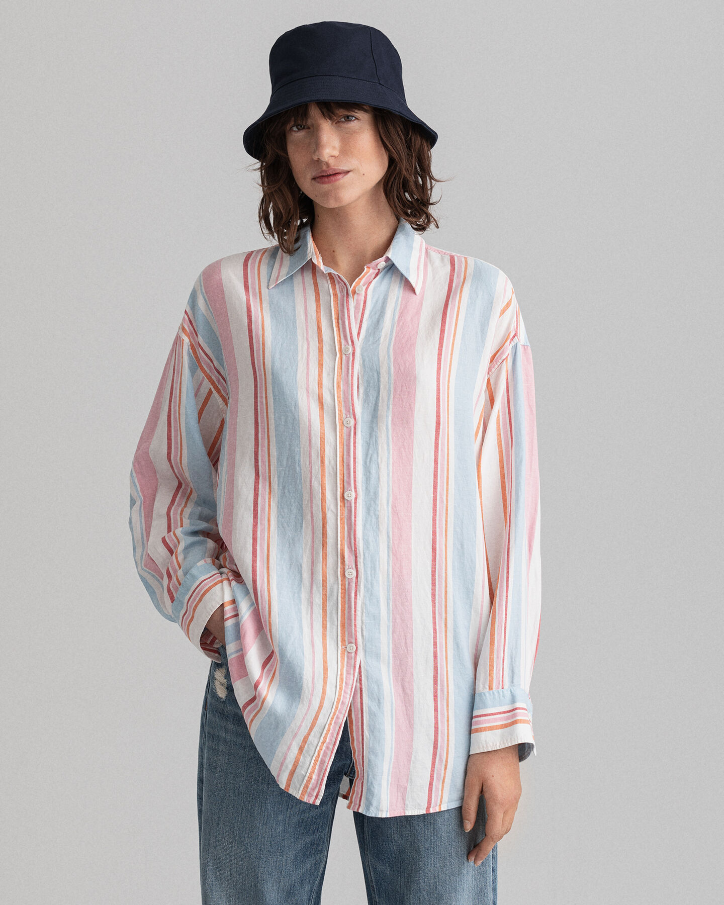 Oversized Multistripe Shirt