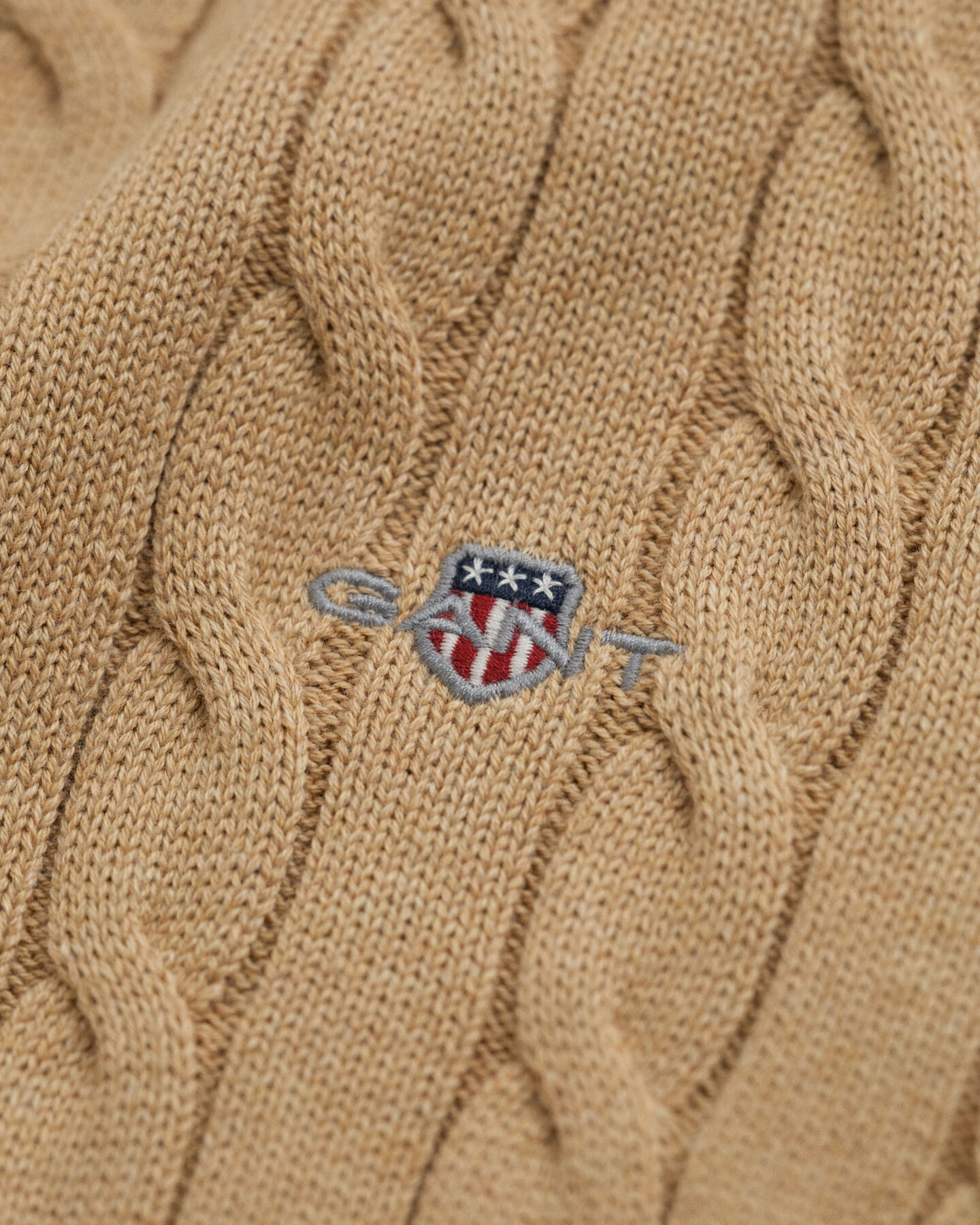 Cotton Cable Knit Turtleneck Sweater