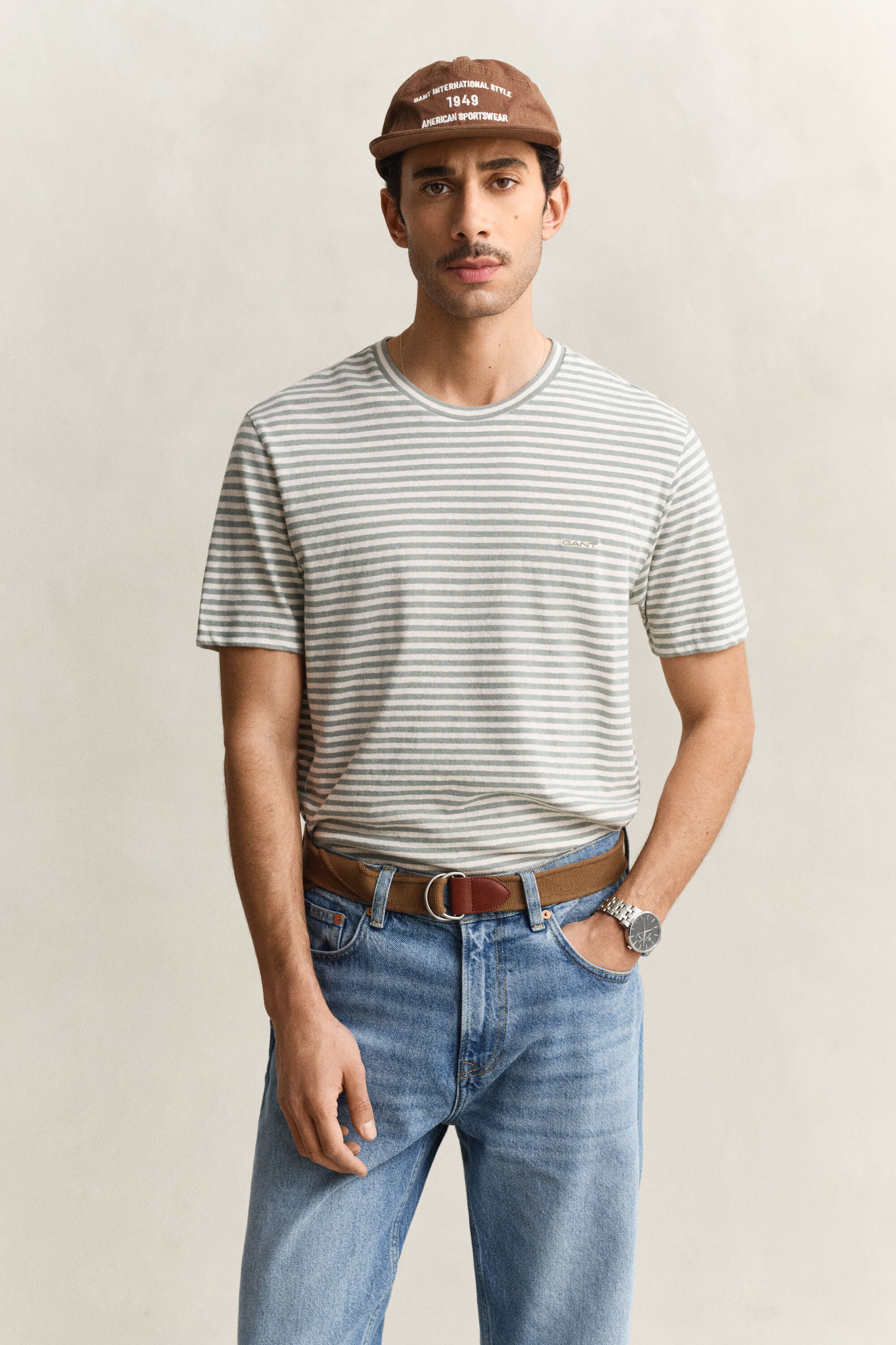 Striped Cotton Linen T-Shirt