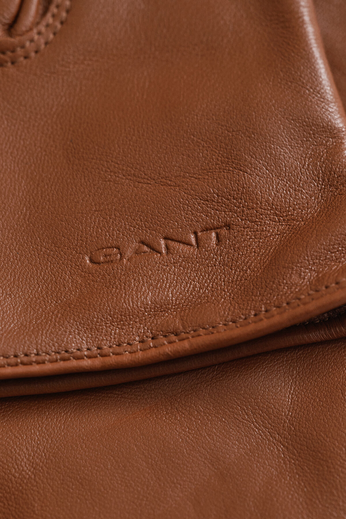 Cashmere Lined Leather Gloves — COGNAC