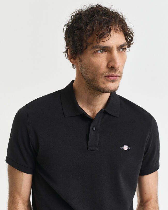 Slim Fit Shield Piqué Polo Shirt