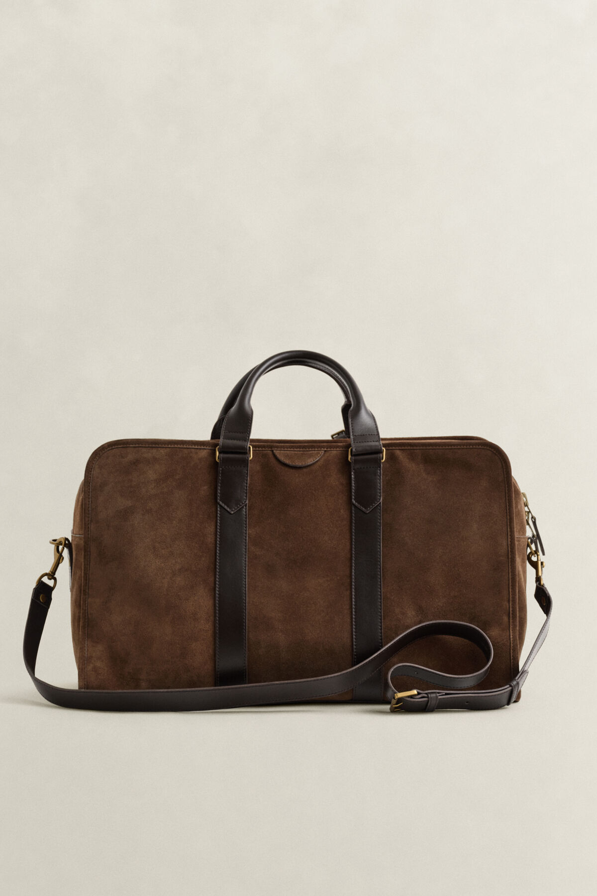 Suede Duffel Bag — SOIL BROWN