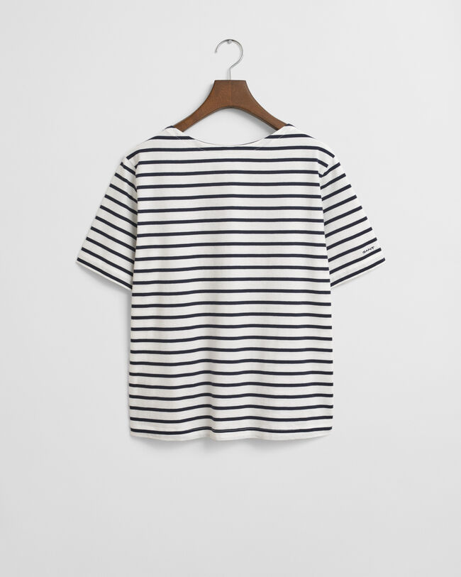 Striped Boat Neck T-Shirt